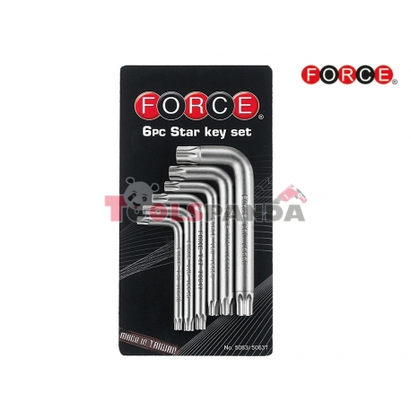 Торксове Г-образни (Т40-Т60) 6 бр. к-т | FORCE Tools