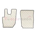 Floor mat F-CORE DAF, on the whole floor, ECO-LEATHER, quantity per set 3 szt. (material - eco-leather, colour - champagne, manu