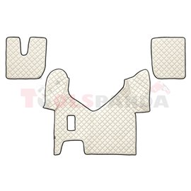 Floor mat F-CORE IVECO, on the whole floor, ECO-LEATHER, quantity per set 3 szt. (material - eco-leather, colour - champagne, ma