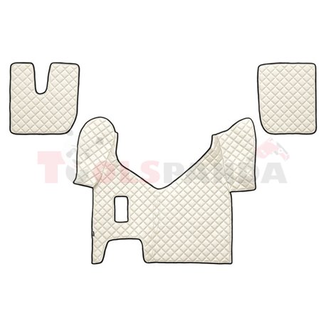Floor mat F-CORE IVECO, on the whole floor, ECO-LEATHER, quantity per set 3 szt. (material - eco-leather, colour - champagne, ma