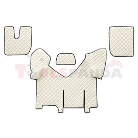 Floor mat F-CORE IVECO, on the whole floor, ECO-LEATHER, quantity per set 4 szt. (material - eco-leather, colour - champagne, au