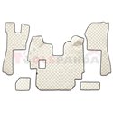 Floor mat F-CORE SCANIA, on the whole floor, ECO-LEATHER, quantity per set 5 szt. (material - eco-leather, colour - champagne, m