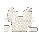 Floor mat F-CORE SCANIA, on the whole floor, ECO-LEATHER, quantity per set 5 szt. (material - eco-leather, colour - champagne, m