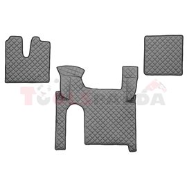 Floor mat F-CORE MAN, on the whole floor, ECO-LEATHER, quantity per set 3 szt. (material - eco-leather, colour - grey, manual tr