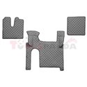 Floor mat F-CORE MAN, on the whole floor, ECO-LEATHER, quantity per set 3 szt. (material - eco-leather, colour - grey, manual tr