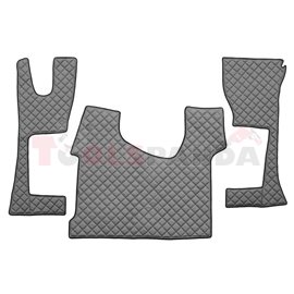 Floor mat F-CORE MERCEDES, on the whole floor, ECO-LEATHER, quantity per set 3 szt. (material - eco-leather, colour - grey, narr