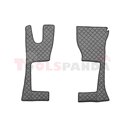 Floor mat F-CORE MERCEDES, on the whole floor, ECO-LEATHER, quantity per set 3 szt. (material - eco-leather, colour - grey, narr