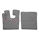 Floor mat F-CORE DAF, on the whole floor, ECO-LEATHER, quantity per set 3 szt. (material - eco-leather, colour - grey, manual tr