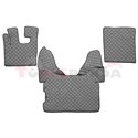 Floor mat F-CORE DAF, on the whole floor, ECO-LEATHER, quantity per set 3 szt. (material - eco-leather, colour - grey, automatic