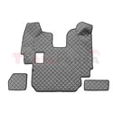 Floor mat F-CORE SCANIA, on the whole floor, ECO-LEATHER, quantity per set 5 szt. (material - eco-leather, colour - grey, manual