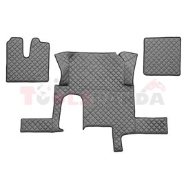 Floor mat F-CORE MAN, on the whole floor, ECO-LEATHER, quantity per set 3 szt. (material - eco-leather, colour - grey, automatic
