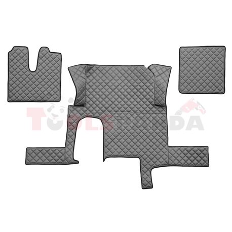 Floor mat F-CORE MAN, on the whole floor, ECO-LEATHER, quantity per set 3 szt. (material - eco-leather, colour - grey, automatic