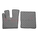 Floor mat F-CORE DAF, on the whole floor, ECO-LEATHER, quantity per set 3 szt. (material - eco-leather, colour - grey, automatic