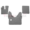 Floor mat F-CORE DAF, on the whole floor, ECO-LEATHER, quantity per set 3 szt. (material - eco-leather, colour - grey, manual tr