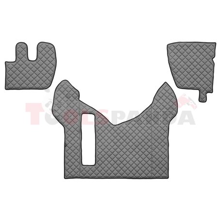 Floor mat F-CORE RENAULT, on the whole floor, ECO-LEATHER, quantity per set 3 szt. (material - eco-leather, colour - grey) RVI P