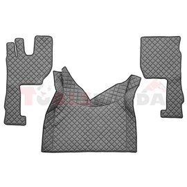 Floor mat F-CORE VOLVO, on the whole floor, ECO-LEATHER, quantity per set 3 szt. (material - eco-leather, colour - grey, automat