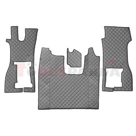 Floor mat F-CORE SCANIA, on the whole floor, ECO-LEATHER, quantity per set 4 szt. (material - eco-leather, colour - grey, conver