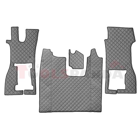 Floor mat F-CORE SCANIA, on the whole floor, ECO-LEATHER, quantity per set 4 szt. (material - eco-leather, colour - grey, conver