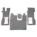 Floor mat F-CORE SCANIA, on the whole floor, ECO-LEATHER, quantity per set 3 szt. (material - eco-leather, colour - grey, pneuma