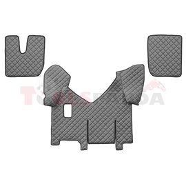 Floor mat F-CORE IVECO, on the whole floor, ECO-LEATHER, quantity per set 4 szt. (material - eco-leather, colour - grey, manual 