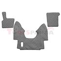 Floor mat F-CORE DAF, on the whole floor, ECO-LEATHER, quantity per set 3 szt. (material - eco-leather, colour - grey, automatic