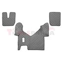 Floor mat F-CORE IVECO, on the whole floor, ECO-LEATHER, quantity per set 3 szt. (material - eco-leather, colour - grey, manual 