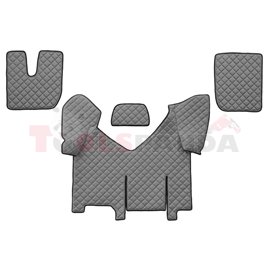 Floor mat F-CORE IVECO, on the whole floor, ECO-LEATHER, quantity per set 4 szt. (material - eco-leather, colour - grey, automat