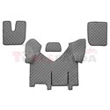 Floor mat F-CORE IVECO, on the whole floor, ECO-LEATHER, quantity per set 4 szt. (material - eco-leather, colour - grey, automat