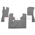 Floor mat F-CORE SCANIA, on the whole floor, ECO-LEATHER, quantity per set 3 szt. (material - eco-leather, colour - red, manual 