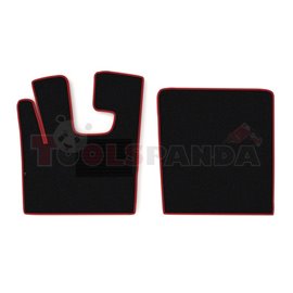 Floor mat F-Core DAF, 2 qty. (Material - Velours, Colour - Red) | F-CORE
