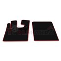 Floor mat F-CORE DAF, driver + passenger, VELOUR, quantity per set 2 szt. (material - velours, colour - red) DAF XF 105 10.05-