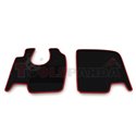 Floor mat F-CORE MERCEDES, driver + passenger, VELOUR, quantity per set 2 szt. (material - velours, colour - red) MERCEDES ATEGO