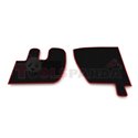 Floor mat F-CORE RENAULT, driver + passenger, VELOUR, quantity per set 2 szt. (material - velours, colour - red) RVI PREMIUM, PR