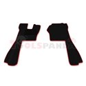 Floor mat F-CORE SCANIA, driver + passenger, VELOUR, quantity per set 2 szt. (material - velours, colour - red, pneumatic passen