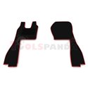 Floor mat F-CORE SCANIA, driver + passenger, VELOUR, quantity per set 2 szt. (material - velours, colour - red, pneumatic passen