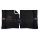 Driver’s cab curtains (suede) ELEGANCE, quantity per kit: 7pcs blue, cab type: SUPER SPACE DAF XF 105, XF 106, XF 95 01.02-