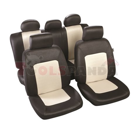 Cover seats T2 (polyester, black, front+rear set, 5 headrest covers + 2 seat covers + 2 front support + 1 rear seat cover + 1 su