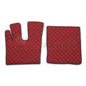Floor mat F-CORE DAF, on the whole floor, ECO-LEATHER, quantity per set 3 szt. (material - eco-leather, colour - red, automatic 
