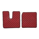 Floor mat F-CORE MAN, on the whole floor, ECO-LEATHER, quantity per set 3 szt. (material - eco-leather, colour - red, wide cab 2