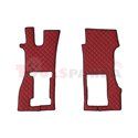 Floor mat F-CORE SCANIA, on the whole floor, ECO-LEATHER, quantity per set 3 szt. (material - eco-leather, colour - red, pneumat