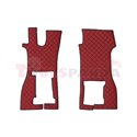 Floor mat F-CORE SCANIA, on the whole floor, ECO-LEATHER, quantity per set 4 szt. (material - eco-leather, colour - red, convert