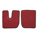 Floor mat F-CORE IVECO, on the whole floor, ECO-LEATHER, quantity per set 4 szt. (material - eco-leather, colour - red, automati