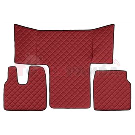 Floor mat F-CORE MAN, on the whole floor, ECO-LEATHER, quantity per set 3 szt. (material - eco-leather, colour - red, cab L, cab