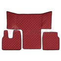 Floor mat F-CORE MAN, on the whole floor, ECO-LEATHER, quantity per set 3 szt. (material - eco-leather, colour - red, cab L, cab