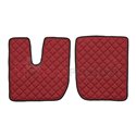 Floor mat F-CORE IVECO, on the whole floor, ECO-LEATHER, quantity per set 3 szt. (material - eco-leather, colour - red, manual t