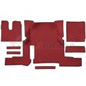 Floor mat F-CORE, on the whole floor, ECO-LEATHER, quantity per set 7 szt. (material - eco-leather, colour - red, automatic tran