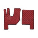 Floor mat F-CORE RENAULT, on the whole floor, ECO-LEATHER, quantity per set 3 szt. (material - eco-leather, colour - red, high t