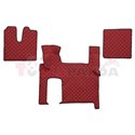 Floor mat F-CORE, on the whole floor, ECO-LEATHER, quantity per set 3 szt. (material - eco-leather, colour - red, automatic tran