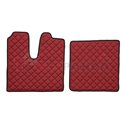 Floor mat F-CORE, on the whole floor, ECO-LEATHER, quantity per set 3 szt. (material - eco-leather, colour - red, automatic tran