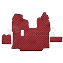 Floor mat F-CORE, on the whole floor, ECO-LEATHER, quantity per set 5 szt. (material - eco-leather, colour - red, manual transmi